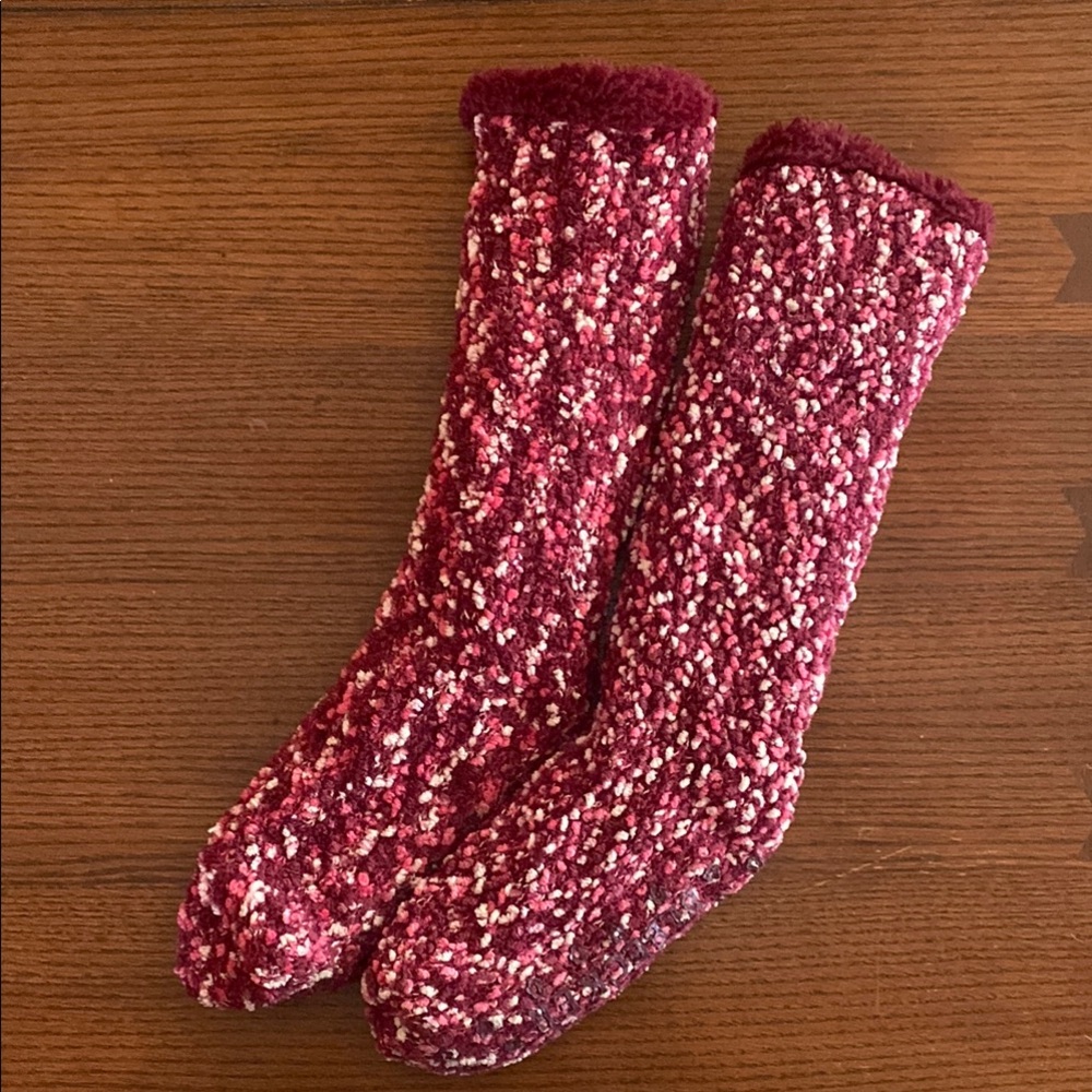 Jane and Bleecker Pink/White and Blue/White Speckled Socks